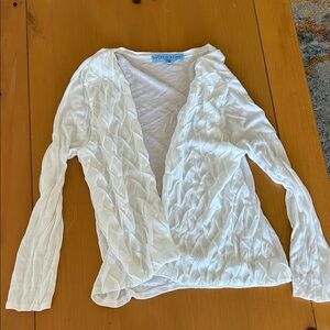 ANTONIO MELANI White Textured Blouse